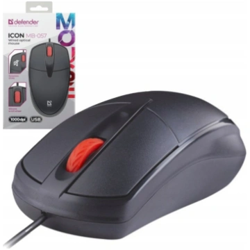 WIRED MOUSE SILENT CLIC K ICON MB-057 BLACK ( 5205