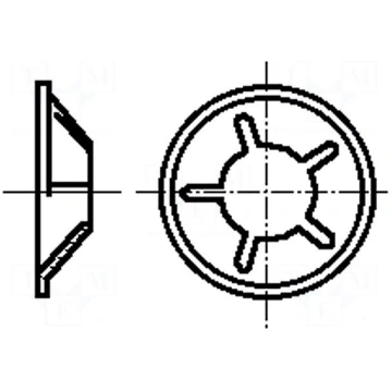 Protecting washer | spring steel | 6mm | BN: 833 B