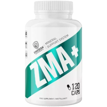 SWEDISH SUPPLEMENTS ZMA+ kapsulas, 120 gab