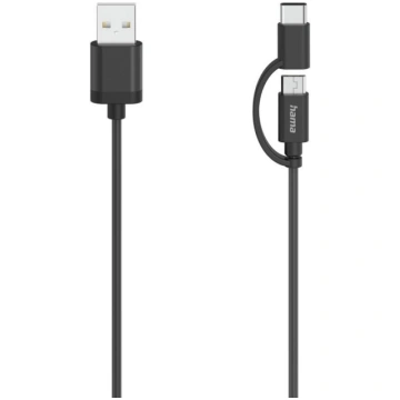 USB kabelis Hama 00200616 Micro-USB Cable, 2 in 1,