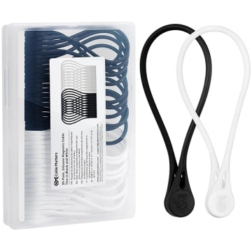 Cable Matters 20 Pack Silicone Magnetic Cable Tie 