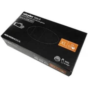 Vienreizējie gumijas cimdi Nitrylex PF XL, 100 gab