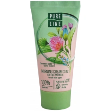 PURE LINE Rīta krēms sejai un kaklam 3 in 1, 50 ml