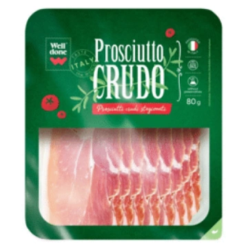 Vītināta cūkgaļa Prosciutto Crudo WELL DONE 80g