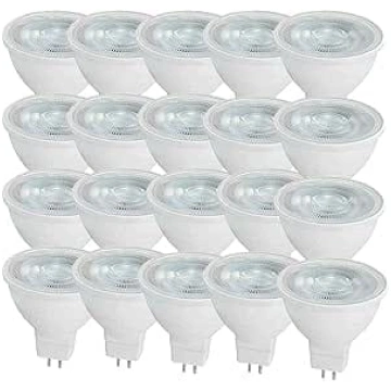 20 MR16 LED spuldžu iepakojums, 5 W LED GU5.3, ekv