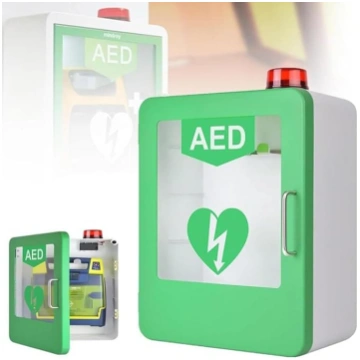 AED defibrilatora glabāšanas skapis, sienas glabāš