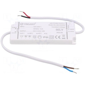 Power supply: switching | LED | 12W | 24VDC | 500m