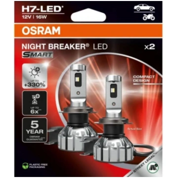 Prece ar bojātu iepakojumu. Auto spuldze Osram H7,