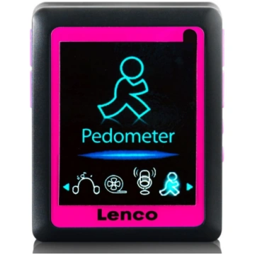 MP3/4 player with pedometer EN 4GB Lenco, pink POD