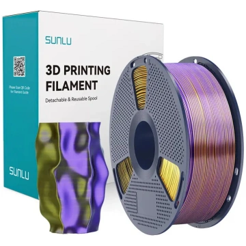 3D printera šķidrums Sunlu PLA+ Silk trīskrāsu (me