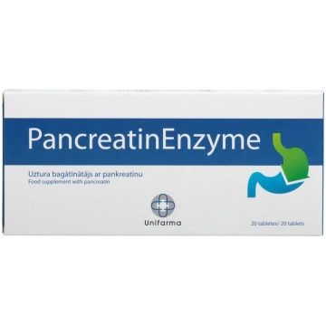 Uztura bagātinātājs PancreatinEnzyme tab. N20