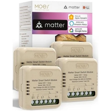 MOES MINI104 Matte WiFi viedslēdžs, atsevišķs gais