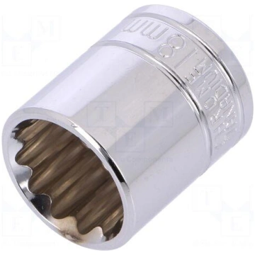 Key | twelve point socket | 18mm | 3/8" | Chrom-va