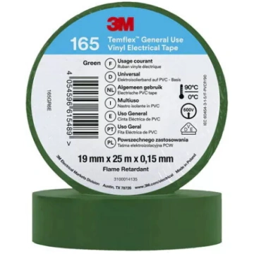 Izolācijas lente 3M 7100184813 Zaļa PVC 25m x 19mm