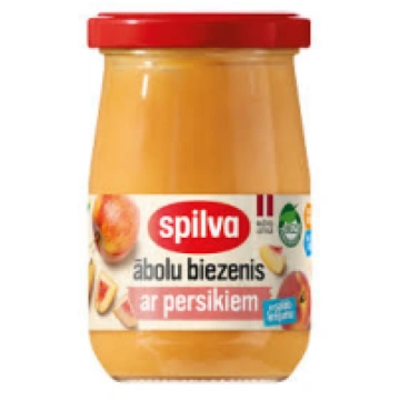 ĀBOLU biezenis ar persikiem un saldo krējumu Spilv