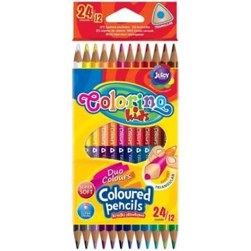 COLORINO 33046PTR divpusēji krāsainie zīmuļi, 24 k