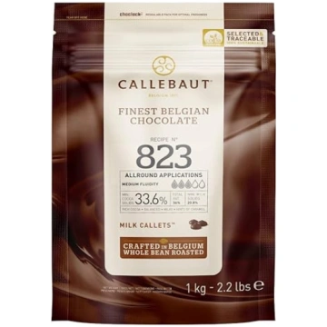 CALLEBAUT Receipe Nr. 823 Callets piena šokolādes 