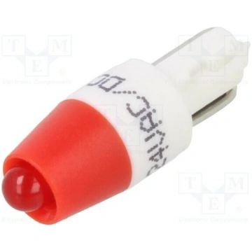 LED lamp; T5,W2x4,6d; red; 24VDC; 24VAC; plastic; 