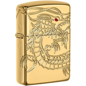 Zippo Lighter 29265 Armor® gold plated Asian Drago