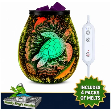 7-Color Ocean Themed Wax Melt Warmer with Timer & 