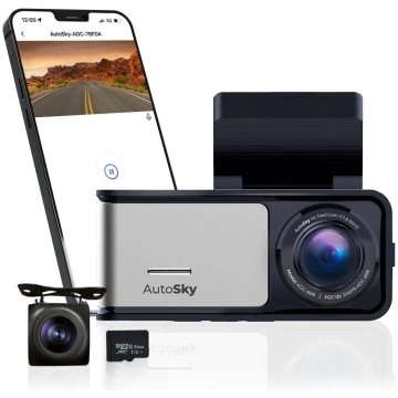 Wideorejestrator AutoSky 4K Dash Cam Pro Front 4K 