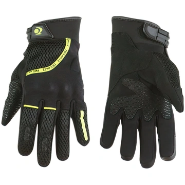 Vasaras cimdi Trendy Callao melni / dzelteni XS 20