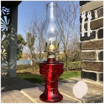 Petrolejas lampa, lietošana iekštelpās, antīka, ar