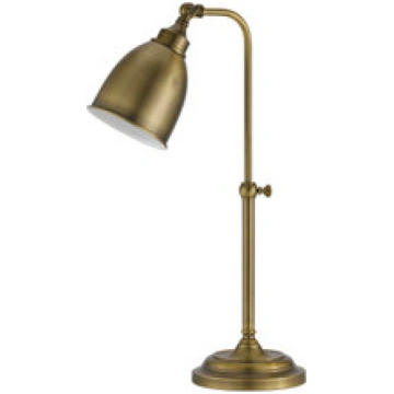25" Bronze Metal Adjustable Table Lamp With Antiqu