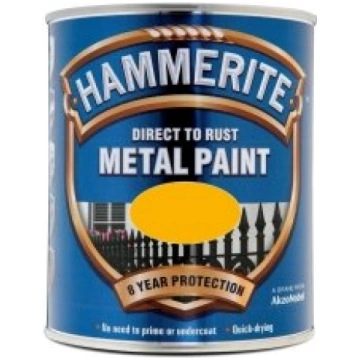 Krāsa Hammerite Smooth 750ml dzeltena