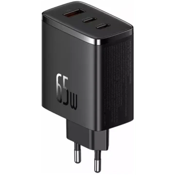 Ātrs lādētājs Baseus Cube Pro 65W — 3 porti (2×USB