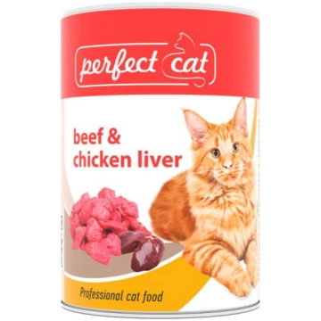 Perfect Cat Beef & Chicken Liver konservi kaķiem a