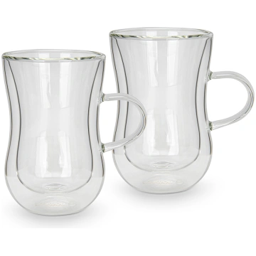 Dubultā stikla krūžu komplekts 150ml Fissman 16496