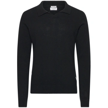 Lindbergh - Lambswool L/S V-Neck Polo - izmērs S
