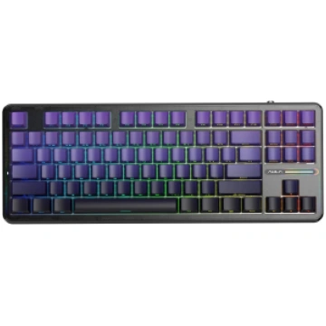 AULA Gasket F87 Pro Keyboard Black Purple GrayWood
