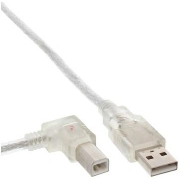 Kabelis Usb Inline Usb-a - Usb-b 5 M Caurspīdīgs (