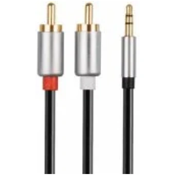 Libox Jack 3.5mm - 2xRCA 1.5m Silver (LB0092) akse