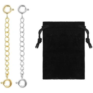 AHQiZFX Pack of 2 ķēdes pagarinājumi, drošības ķēd