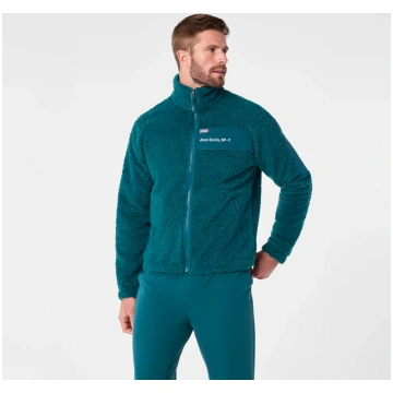 Men's Caribbean Blue High-Pile - Bomber Jacke
