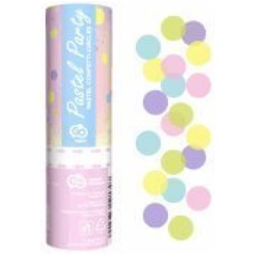 Konfeti Cannon Pastel Party, daudzkrāsaini papīra 