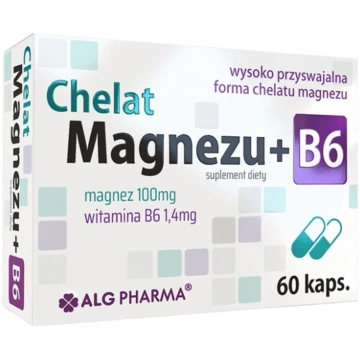 ALG Pharma magnija helāts + B6 - 60 kapsulas AlgPh