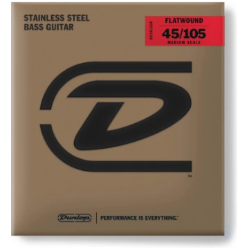 DBFS45105M STEEL MEDIUM SCALE FLATWOUND BASS STRIN