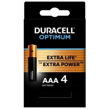Baterijas Duracell Optimum, AAA (LR03), 4 gab
