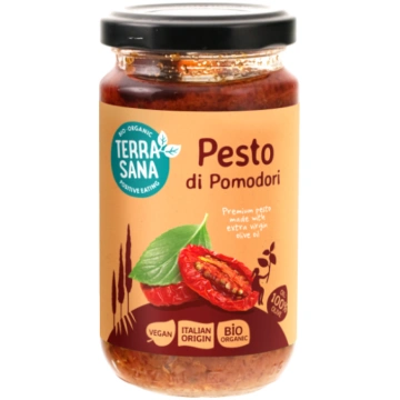 Bioloģisks saulē kaltētu tomātu pesto, 180 g TERRA