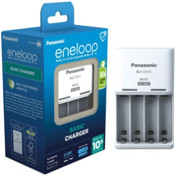 Lādētājs Panasonic Basic BQ-CC51E + 4x AAA Eneloop