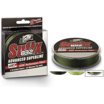 Pītā aukla SUFIX 832 Braid Camo 120m 0,13mm 8,2kg,