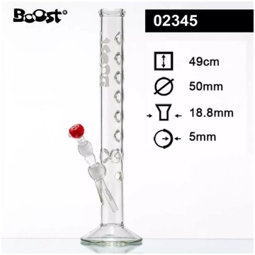Stikla bongs "Boost" 49 cm - Ūdenspīpes - Vīraki -