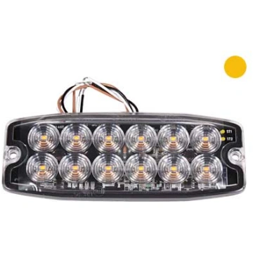 AXIXTECH LED warning lighthead, yellow 130.5x50.6x