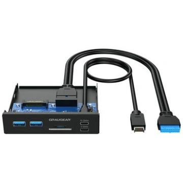 GRAUGEAR USB Hub with Card Reader, Multi Front Pan
