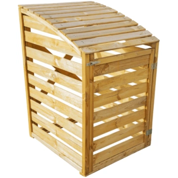 Atkritumu konteinera nojume, koka, 78x92x122 cm