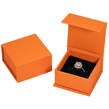 Orange ring box with magnetic lid - 24300-OR